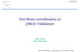 Uni Bonn contributions to  SMOS Validation
