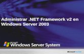 Administrar .NET Framework v2 en Windows Server 2003