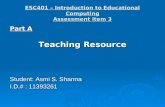 ESC401 – Introduction to Educational Computing Assessment item 3