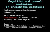 Cognitive and neural mechanisms  of insightful solutions
