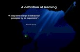A definition of learning