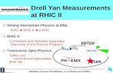 Drell Yan Measurements  at RHIC II