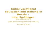 Initial vocational education and training in Russia  –  new challenges
