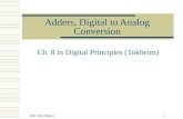 Adders, Digital to Analog Conversion