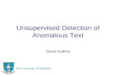 Unsupervised Detection of Anomalous Text