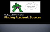 Finding Academic Sources