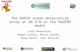 The RAPID ocean observation array at 26.5°N in the HadCM3 model