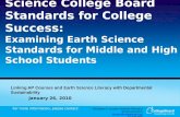 Linking AP Courses and Earth Science Literacy with Departmental Sustainability January 26, 2010