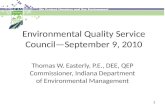 Environmental Quality Service Council—September 9, 2010