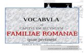 VOCABVLA  ad  CAPITVLVM SECVNDVM  FAMILIAE ROMANAE quae pertinent