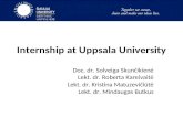 Internship at Uppsala University
