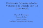 Earthquake Seismographs for Volunteers to Operate in K-12 Classrooms