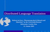 Distributed Language Translation