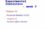 Experimental Statistics           - week 7