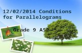 12/02/2014  Conditions for Parallelograms