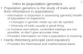 Intro to population genetics