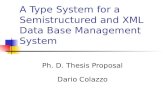 A Type System for a Semistructured and XML Data Base Management System