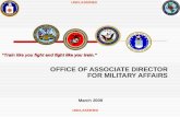 OFFICE OF ASSOCIATE DIRECTOR FOR MILITARY AFFAIRS