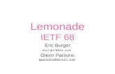 Lemonade IETF 68