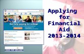 Applying  for Financial Aid 2013-2014