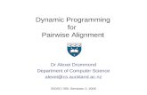 Dynamic Programming for  Pairwise Alignment