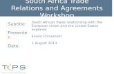 South Africa Trade Relations and Agreements Workshop