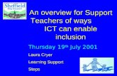 An overview for Support Teachers of ways          ICT can enable inclusion