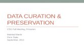 Data Curation & Preservation