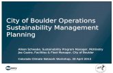 City of Boulder Operations Sustainability Management Planning