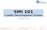 SMI 101 Leader Development Teams