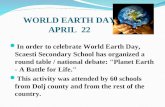 WORLD EARTH DAY APRIL  22