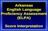 Arkansas English Language Proficiency Assessment (ELPA) Score Interpretation