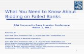 What You Need to Know About Bidding on Failed Banks
