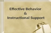 Effective Behavior  &  Instructional Support