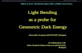 Light Bending  as a probe for  Geometric Dark Energy