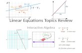 Linear Equations Topics Review