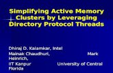 Simplifying Active Memory Clusters by Leveraging Directory Protocol Threads