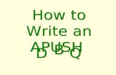 How to Write an APUSH
