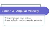 Linear  &  Angular Velocity