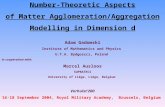 Number-Theoretic Aspects of Matter Agglomeration/Aggregation Modelling in Dimension  d