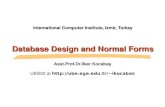International Computer Institute, Izmir, Turkey Database Design and Normal Forms