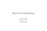 Ration Formulation