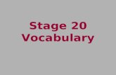Stage 20 Vocabulary