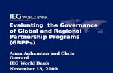 Evaluating  the Governance of Global and Regional Partnership Programs  (GRPPs)