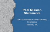 Pool Mission Statements