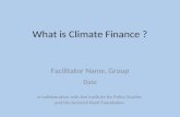 What is Climate Finance ?