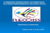 IV SEMINARIO INTERNACIONAL DE EXPERTOS/AS EN FARMACODEPENDENCIAS E INCLUSION SOCIAL