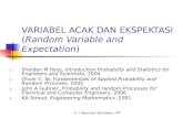 VARIABEL ACAK DAN EKSPEKTASI ( Random Variable and Expectation )