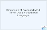 Discussion of Proposed MS4 Permit Design Standards Language