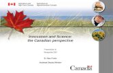 Innovation and Science: the Canadian perspective